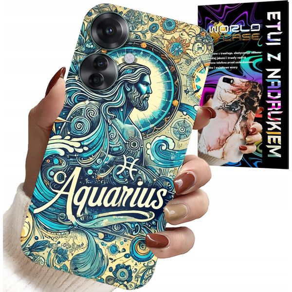 Custodia Per Oppo Reno11 F 5G - Segno Zodiacale, Acquario, Astronomia Plecki-image