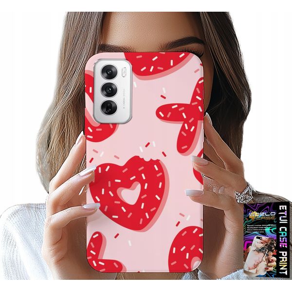 Custodia Per Oppo Reno12 5G - Donna, Motivi Cuore Xoxo Alla Moda + Lamina-image