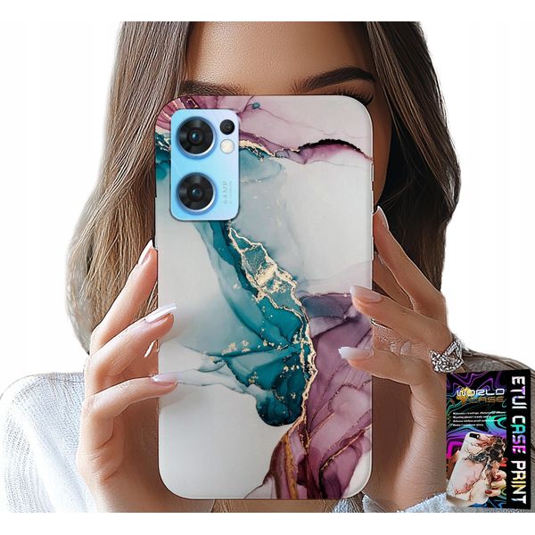 Custodia Per Oppo Reno7 5G - Elegante Custodia Da Donna In Marmo Alla Moda-image
