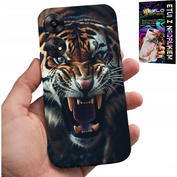Custodia Per Oppo Reno8 T 4G - Zaino Con Motivi Animali Safari Tigre Leone-image