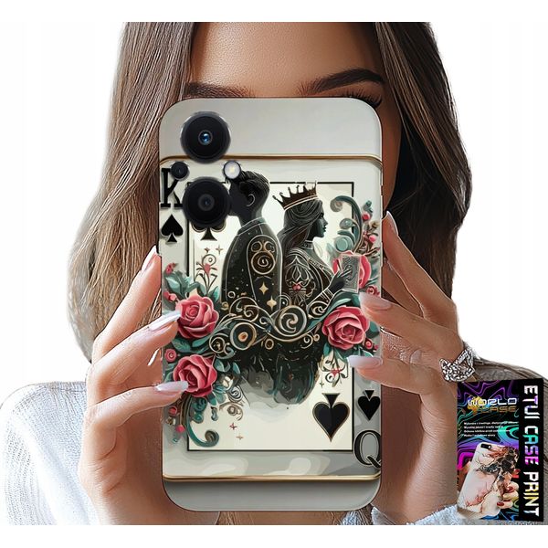 Custodia Per Oppo Reno8 Lite 5G - Carta Da Poker King + Vetro-image