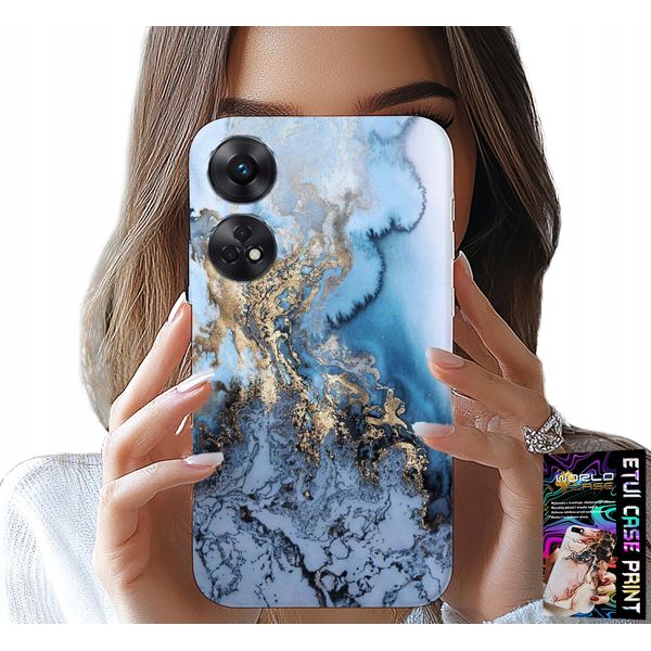Custodia Per Oppo Reno8 T 4G - Modelli Da Donna Marmorizzati + Vetro-image