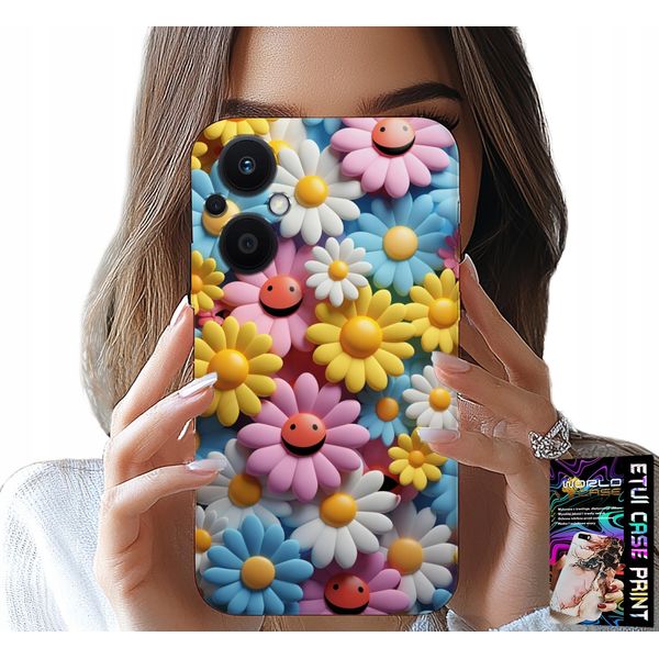 Custodia Per Oppo Reno7 Lite 5G - Custodia Con Fiori Colorati E Margherite-image