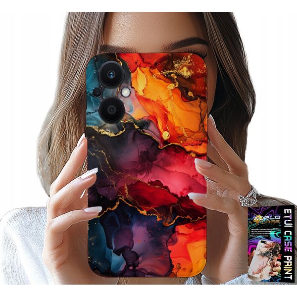 Custodia Per Oppo Reno8 Lite 5G - Motivi Di Pietra, Custodia + Vetro-image