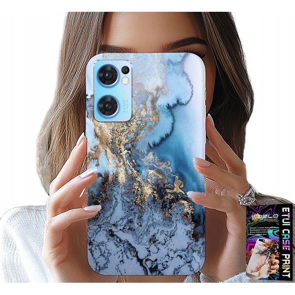 Custodia Per Oppo Reno7 5G - Modelli Da Donna In Marmo + Vetro-image