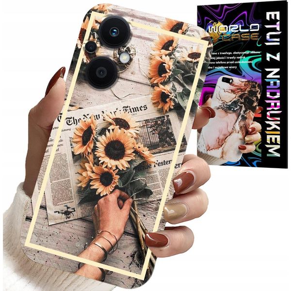 Custodia Per Oppo Reno8 Lite 5G - Motivo Floreale Girasoli-image