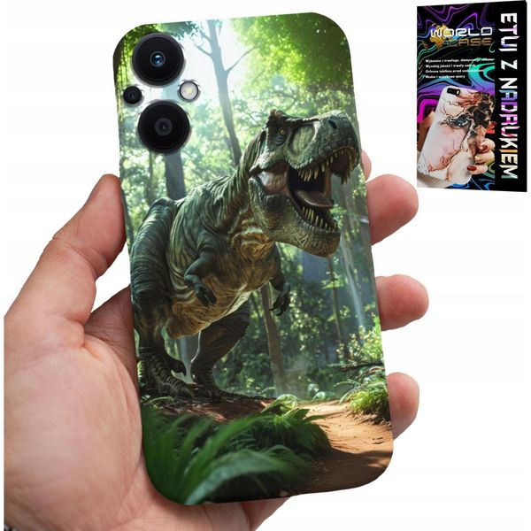 Custodia Oppo Reno7 Lite 5G - Dino Dinozaur Tyranozaur + SzkłO-image