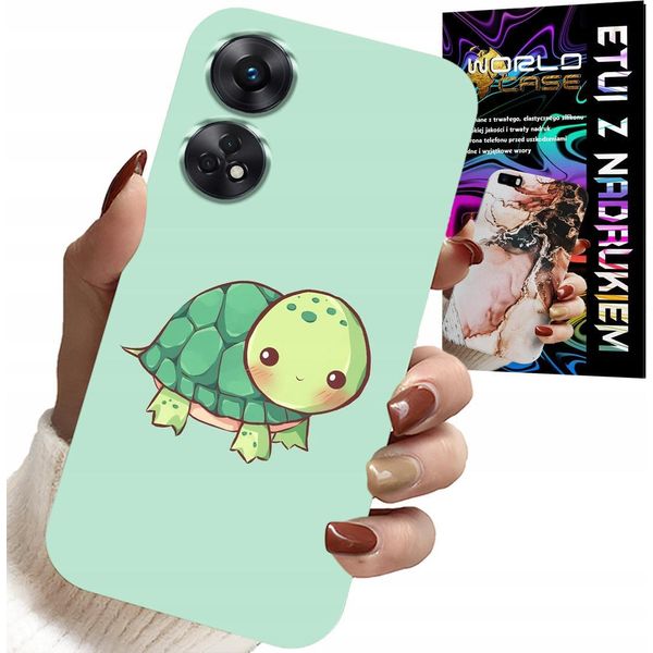Custodia Per Oppo Reno8 T 4G - Modelli Di Tartaruga Per Bambini + Vetro-image