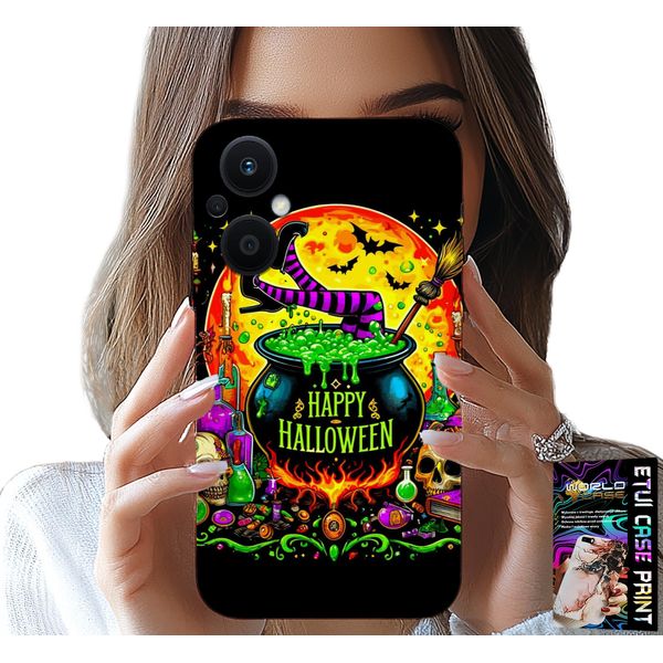 Custodia Per Oppo Reno7 Lite 5G - Strega Cauldron Wand Halloween Glass-image