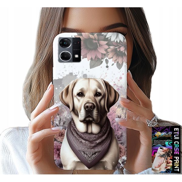 Custodia Per Oppo Reno7 4G - Cane Husky + Vetro-image