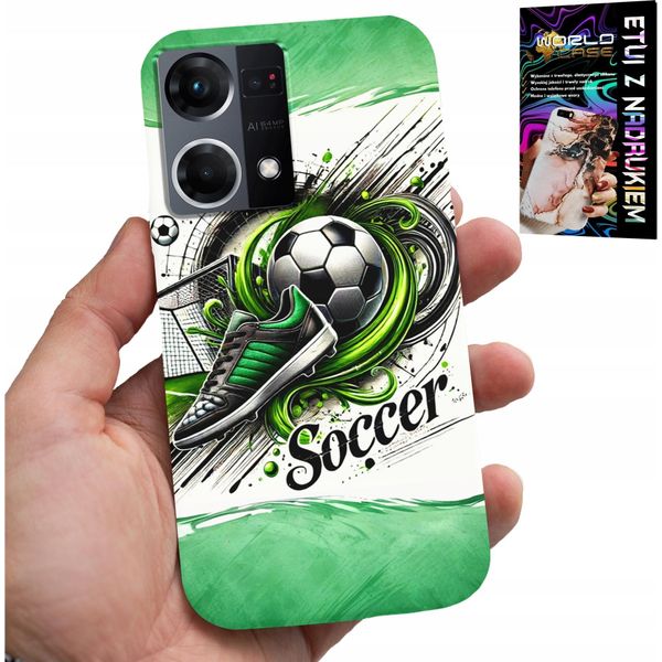 Custodia Per Oppo Reno7 4G - Calcio, Custodia Per Calcio + Vetro-image