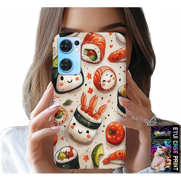 Custodia Per Oppo Reno7 5G - Custodia Sushi Dolce E Sorridente-image