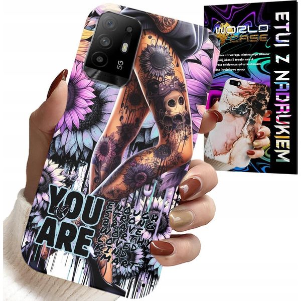Custodia Per Oppo Reno 5Z / A94 5G - Disegni Femminili Sei Donna Con Tatuaggio-image