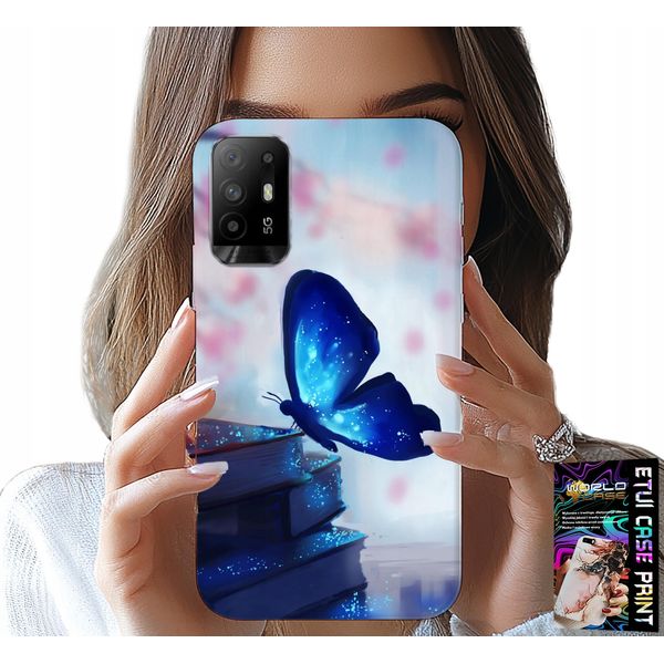 Custodia Per Oppo Reno 5Z / A94 5G - Farfalla Blu, Farfalla, Disegni Femminili-image