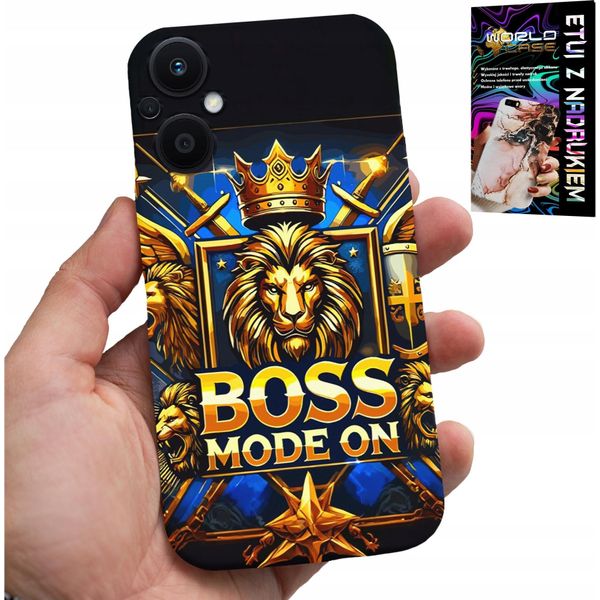 Custodia Per Oppo Reno7 Lite 5G - Boss Lion Con Corona Su Scudo Custodia + Foil-image