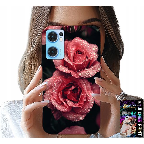Custodia Per Oppo Reno7 5G - Bellissime Rose Rosa, Disegni Floreali, Custodia-image