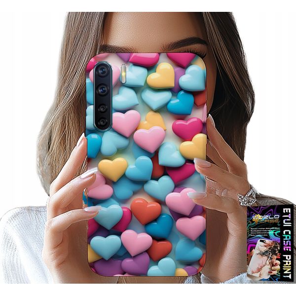 Custodia Per Oppo A91 - Cuori Colorati Personalizzabili-image