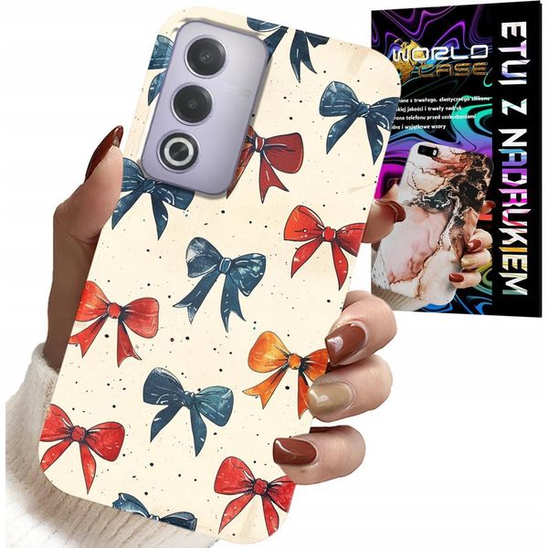 Custodia Per Oppo A80 5G - Nastri Colorati Con Motivi Alla Moda-image