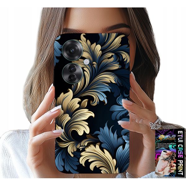 Custodia Per Oppo Reno11 F 5G - Elegante Custodia In Oro Con Motivi Alla Moda-image