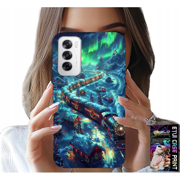 Custodia Per Oppo Reno12 5G - Treno, Motivi Christmas Express + Foil-image