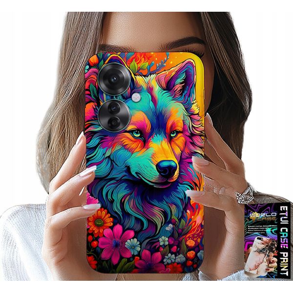 Custodia Per Oppo Reno11 F 5G - Modelli Colorati, Custodia Wolf Wattle Swora-image