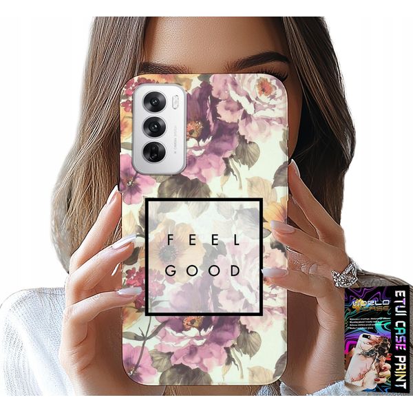 Custodia Per Oppo Reno12 5G - Modello Floreale, Donna Alla Moda + Foil-image