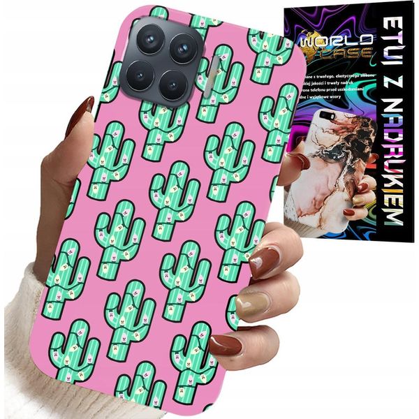 Custodia Per Oppo Reno 4 Lite - Cactus, Cactus Su Sfondo Rosa + Foil-image