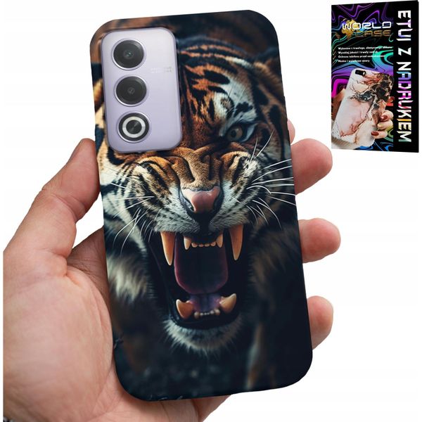Custodia Per Oppo A80 5G - Tigre Leone Safari Motivi Animali Plecki-image