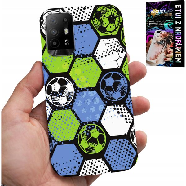 Custodia Per Oppo Reno 5Z / A94 5G - Custodia Calcio Back Patterns Football-image