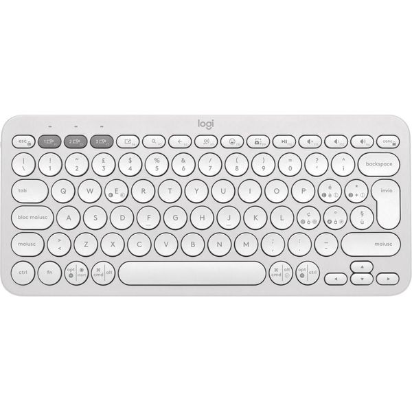 Logitech Pebble Keys 2 K380S Tastiera Rf Senza Fili Bluetooth Qwerty Italiano Bianco-image