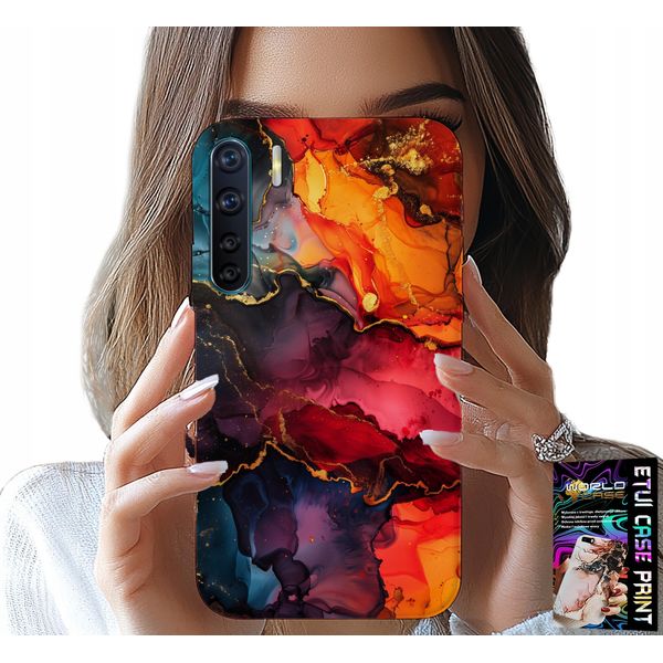 Custodia Per Oppo A91 - Modelli In Pietra, Custodia + Vetro-image