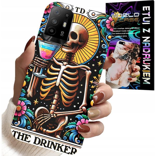 Custodia Per Oppo Reno 5Z / A94 5G - Custodia The Drinker Alko Winko Drink Designs-image