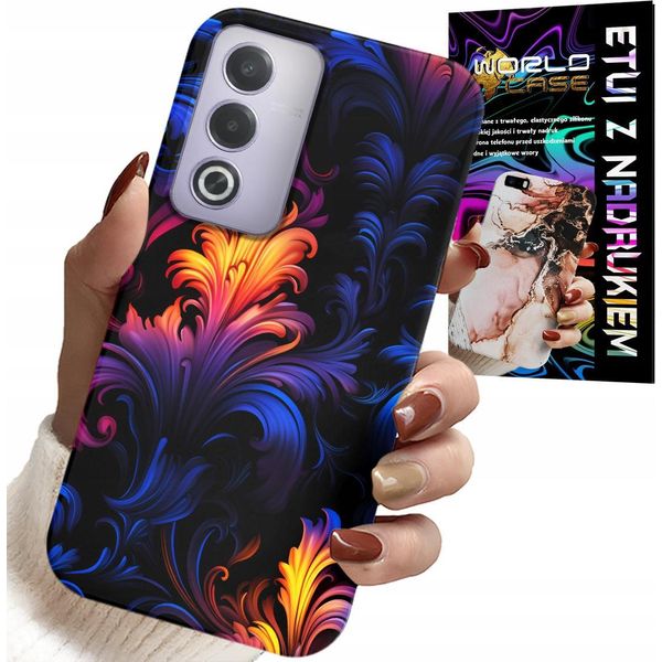 Custodia Per Oppo A80 5G - Motivi Astratti Colorati + Foil-image