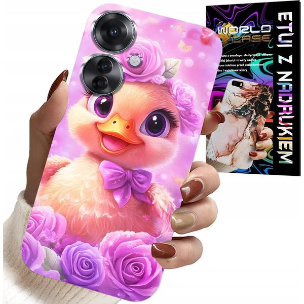 Custodia Per Oppo Reno11 F 5G - Dolce Anatra, Anatra Su Sfondo Rosa-image