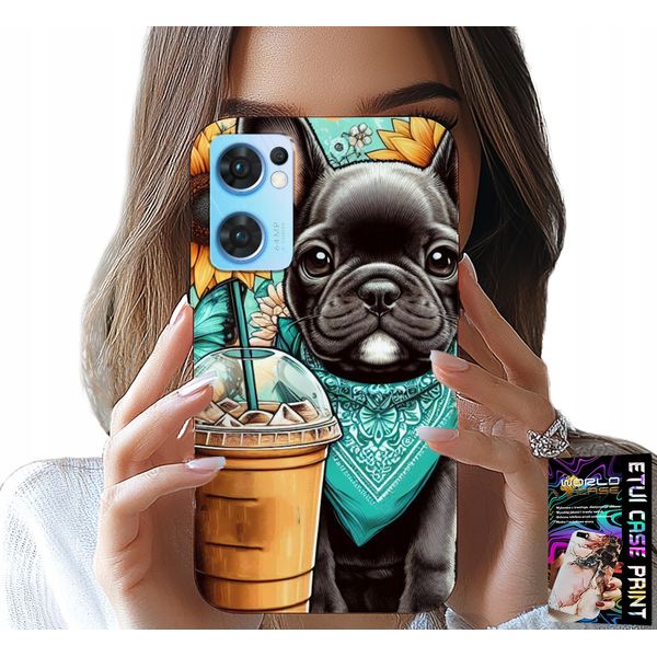 Custodia Per Oppo Reno7 5G - Bulldog Coffi Love, Girasoli, Custodia Psi-image