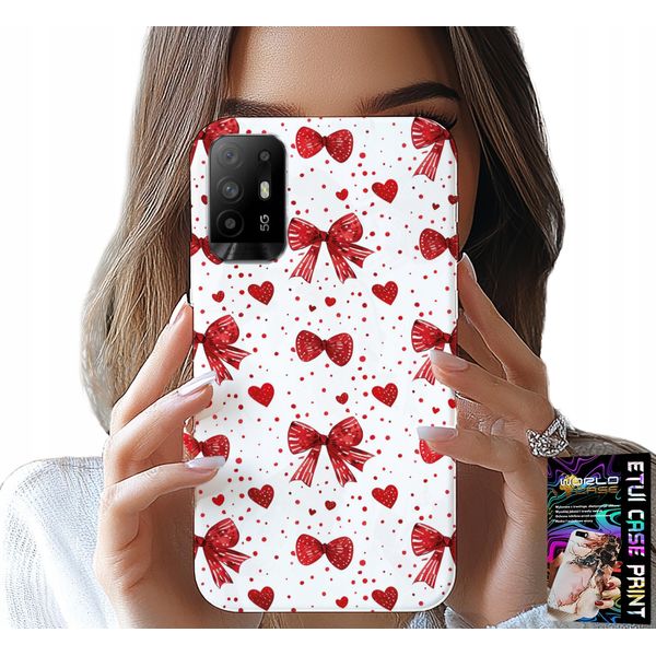Custodia Per Oppo Reno 5Z / A94 5G - Nastro Rosso Modelli Alla Moda-image