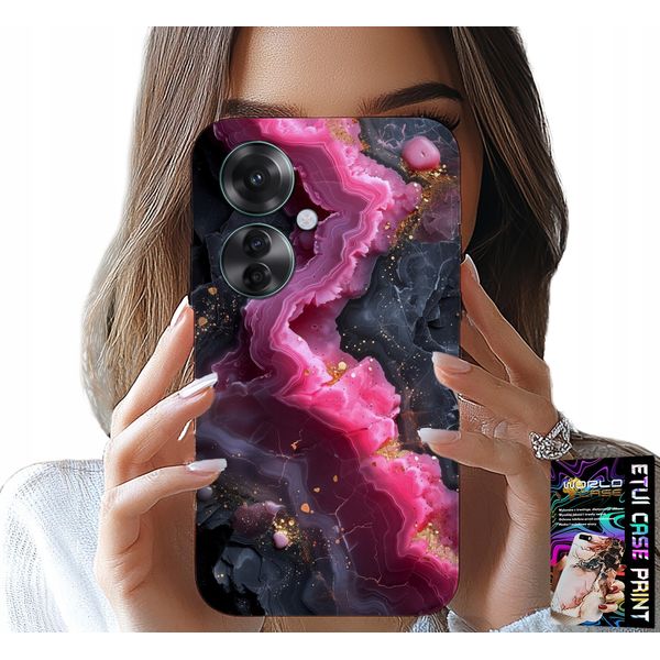 Custodia Per Oppo Reno11 F 5G - Retro In Marmo Rosa, Design Alla Moda-image