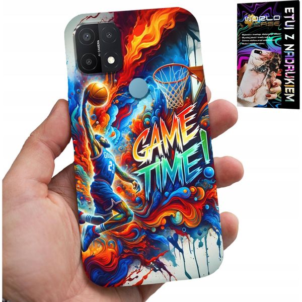 Custodia Per Oppo A15 / A15S - Basketball Nba Game Time, Custodia + Vetro-image