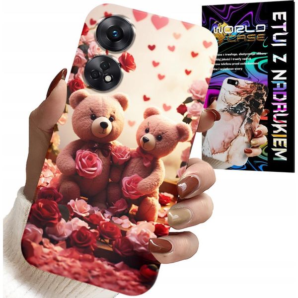 Custodia Per Oppo Reno8 T 4G - Orsacchiotti, Amore, Cuori Molti Disegni Custodia-image
