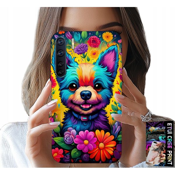 Custodia Per Oppo A91 - Motivi Floreali Cane York Plecki-image