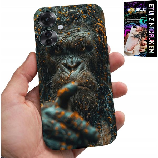 Custodia Per Oppo Reno11 F 5G - Scimmia, Scimmia, Gorilla, Animale + Foglio Di Alluminio-image