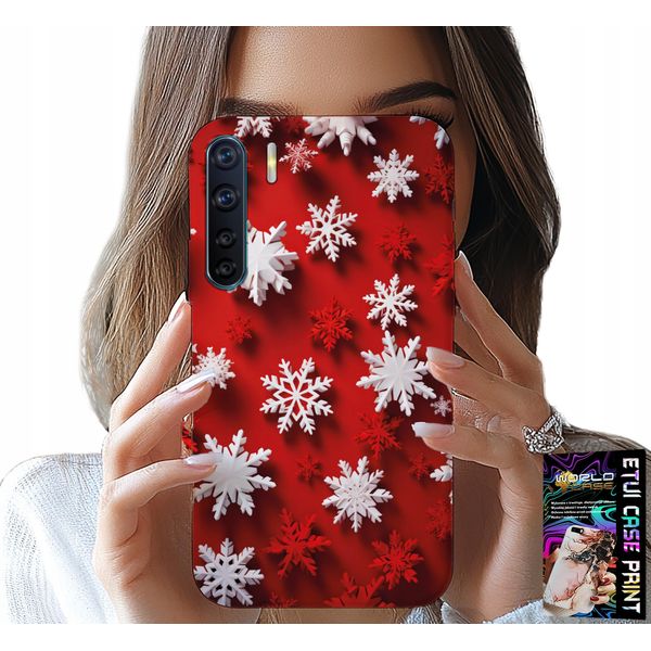 Custodia Per Oppo A91 - Fiocchi Di Neve, Neve, Stelle, Natale-image