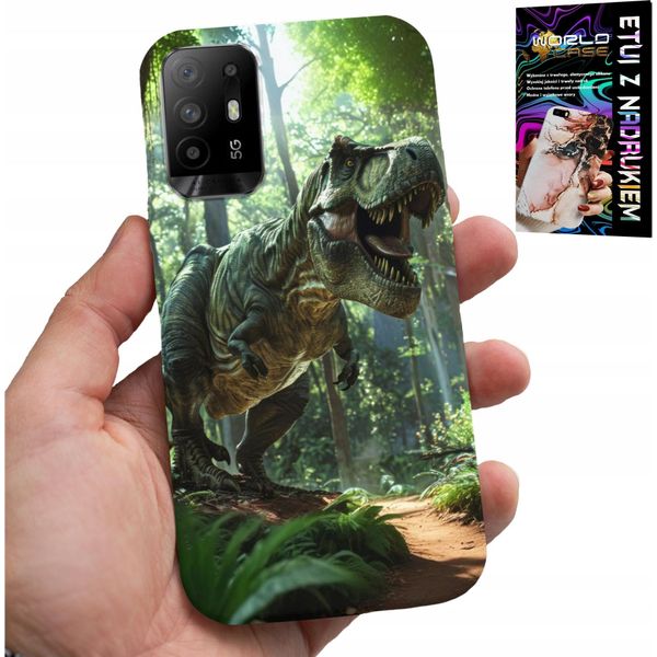 Custodia Per Oppo Reno 5Z / A94 5G - Custodia Dinosauro Tirannosauro + Vetro-image