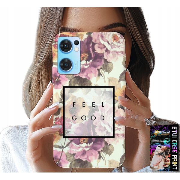 Custodia Per Oppo Reno7 5G - Modello Floreale, Donna Alla Moda + Vetro-image