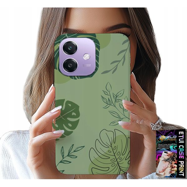 Custodia Per Oppo A40 / A40M - Foglia Verde Motivi Vegetali Plecki-image