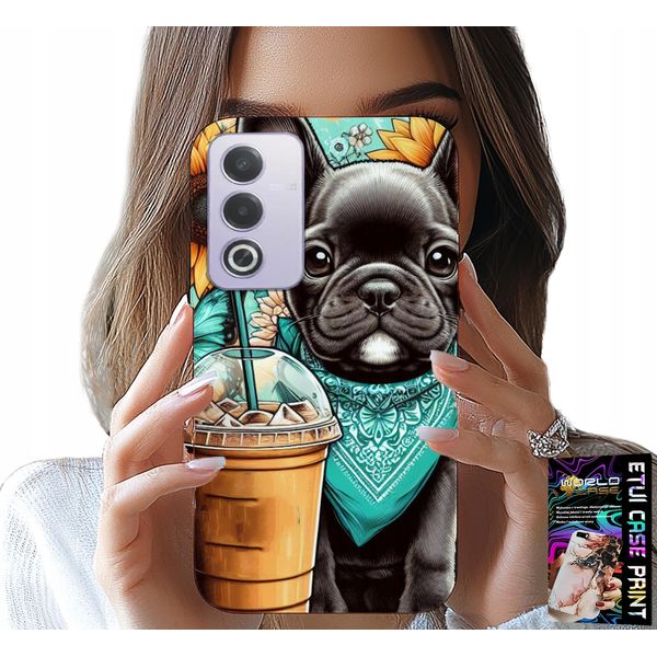 Custodia Per Oppo A80 5G - Bulldog Coffi Love, Girasoli, Custodia Psi-image