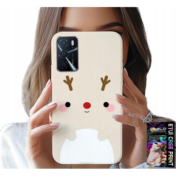 Custodia Per Oppo A16 / A16S / A54S - Renna, Renna, Disegni Natalizi-image