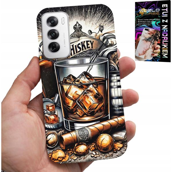 Custodia Per Oppo Reno12 5G - Modelli Di Sigaro Whisky Per Uomini Plecki-image