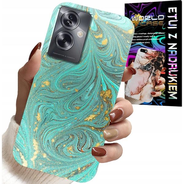 Custodia Per Oppo A79 5G - Motivi Marmorizzati + Pellicola Idrogel-image