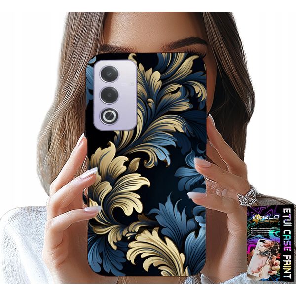 Custodia Per Oppo A80 5G - Elegante Custodia Dorata Con Motivi Alla Moda-image
